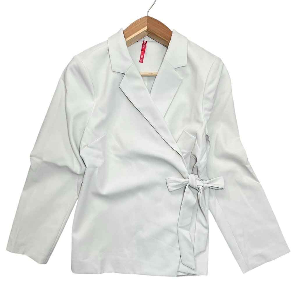 Spanx carefree parchment (cream) Crepe Wrap Blazer size XL - Picture 2 of 8